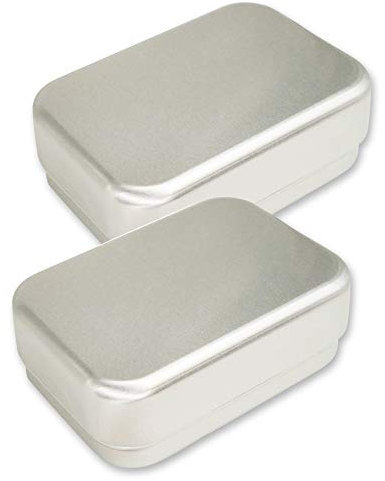 Florex 2er Set Aluminium Seifendose inkl. Abtropfschale