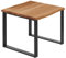 LAMO Manufaktur Esstisch Küchentisch Schreibtisch Couchtisch aus Massivholz, mit Baumkante 60x60x76 cm (AxBxH), Modern, Dunkel/Schwarz, LBB-01-A-004-9005M