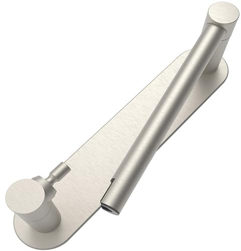 WZRUA Toilettenpapierhalter ohne Bohren, Toilettenpapierhalter Gebürstetes Nickel, Doppelsäulenrotation Design Selbstklebend Edelstahl Klopapierhalter für Toilette Badezimmer