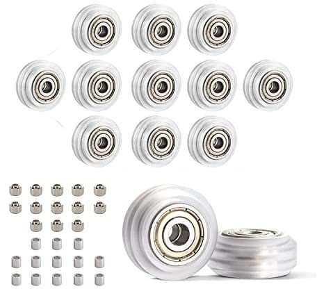 3D-Drucker Rollen Polycarbonat V-slot Laufrollen Rad mit exzentrischer Säule 8mm Aluminiumsäule 8mm für Ender 3 3D-Drucker serie (13Stück / Packung)