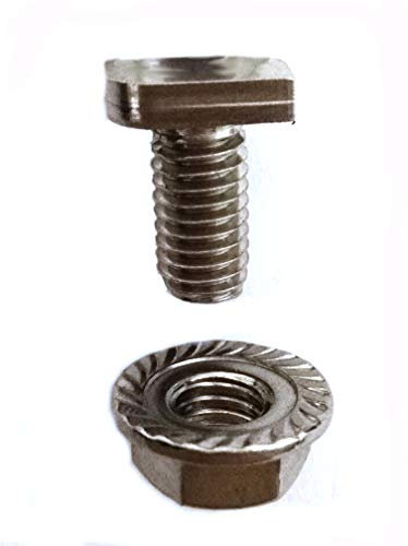 GAO Flora 10 viti a testa di martello M6 x 12 in acciaio inox con dado flangiato per serre