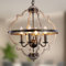 Eoodis Vintage Kronleuchter 4-flammige Pendelleuchte mit verstellbarer Höhe Rusitc Metall Retro Kronleuchter für Wohnzimkronleuchter mer, Schlafzimmer, Esszimmer