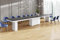 Design Esstisch HEK-111 Anthrazit matt/Weiß Hochglanz ausziehbar XXL 180 cm bis 468 cm Esszimmertisch für 16 Personen Kitchentable Funktionstisch Ausziehtisch Esszimmer Tisch Esszimmermöbel
