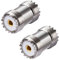 Vecys 2PCS UHF Adapters SO-239 UHF Female to UHF Female Coax Cable Adapter PL-259 Connector for Ham Radio