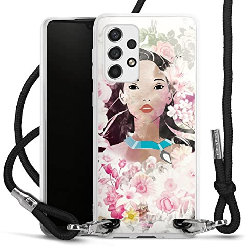 DeinDesign Carry Case kompatibel mit Samsung Galaxy A33 5G Hülle mit Band Handykette zum Umhängen schwarz Pocahontas Disney Offizielles Lizenzprodukt
