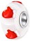 Andante-Stones 925 Sterling Silber Murano Glas Bead TIERWELT Charm Handschuhe Weiß Element Kugel für European Beads + Organzasäckchen