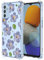 XINYEXIN Case for Samsung Galaxy M13 4G / Galaxy M23, Painting Flower Pattern Clear Case Soft TPU Silicone Case Slim Shockproof Bumper Girl Women Phone Cover - Violet