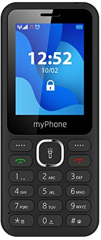 Myphone 6320 Téléphone avec Grandes Touches, Batterie 1000 mAh, Bluetooth, Caméra, MP3, Lampe de Poche - Noir