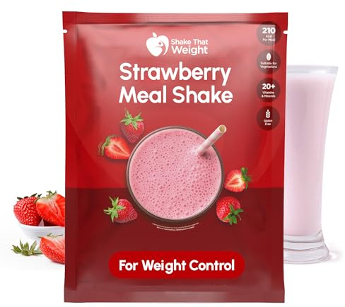 Shake That Weight Diet Shake - Strawberry - Meal Replacement Plan for Weight Loss - Very Low-Calorie Diet - VLCD - High Protein, High Fibre, Gluten Free, Vegetarian