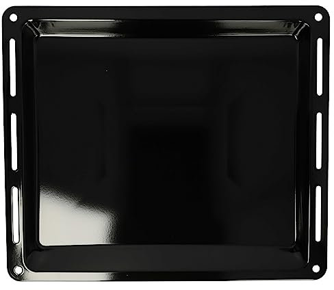 vhbw Baking Tray Compatible with IKEA 102.181.69 OV D40 S IK Oven - 44.5 x 37.5 x 3.5 cm, Non-Stick Coating, Enamelled Black