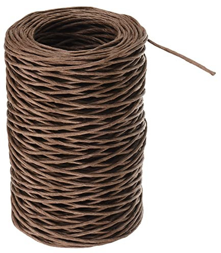 PATIKIL 164 Füße Blumig Bindedraht Wickelgarn 2mm Blumengeschäft Draht Eisen Drahtpapier Bedeckter Weinstock Wickeldraht Bindedraht für Blumensträuße Braun