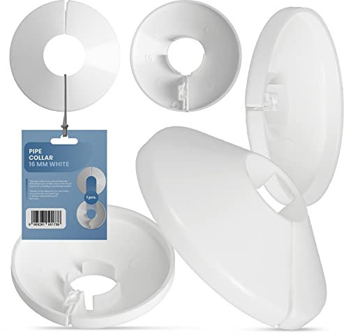 Einzelrosette für Heizungsrohre Einzel Heizungsrohr 16 mm Weiß Rosette Verschiedene einzeln für Rohre Abdeckrosette Rohrmanschetten Heizkörperrosetten Rohrschelle