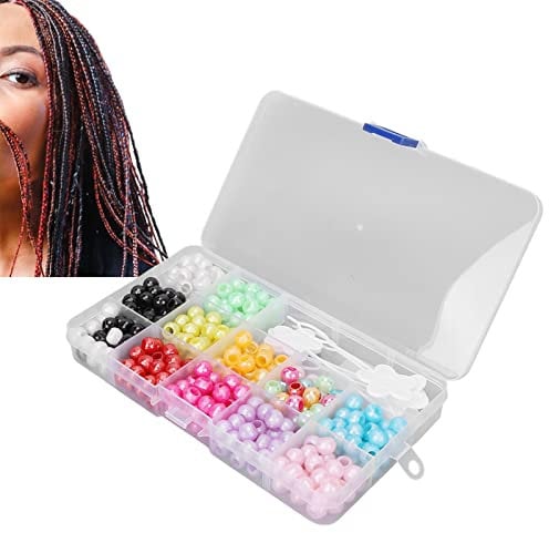 365pcs Hair Braiding Beads, Colorful Hair Braiding Stylish Beads for Unique Hairstyles, Multipurpose Hair Dreadlocks Beads Accessories