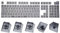sourcing map 104 Key Blank Backlit Clear Keycap Set OEM Profile Double Shot 60% for Mechanical Keyboard Layout, Transparent & Black