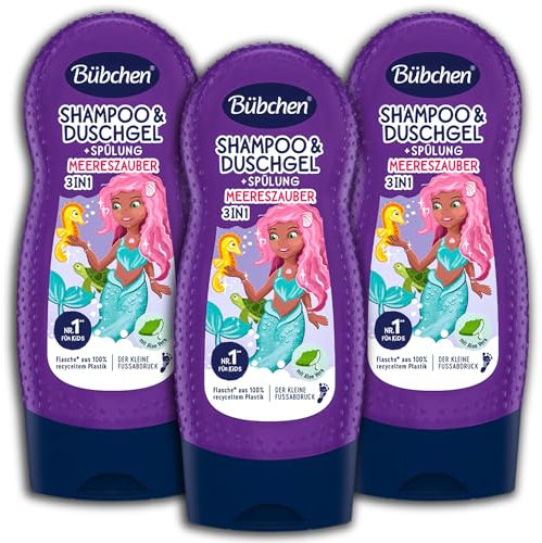 3 er Pack Bübchen Kinder Shampoo & Duschgel & Spülung 3in1 Meereszauber 3x230 ml