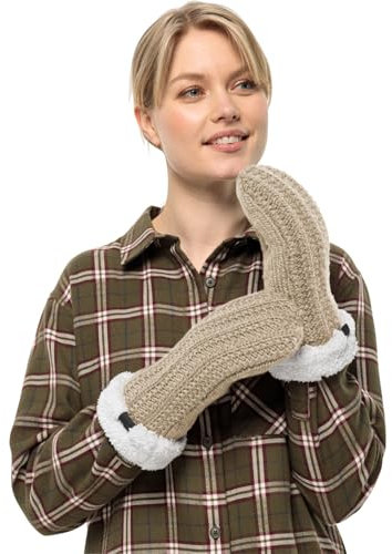Jack Wolfskin Damen Highloft Knit Mitten W Handschuh, Anis, S