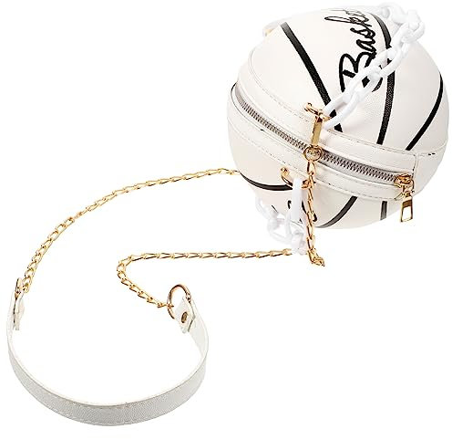 Basketball Handtasche Damen - Modische Pu Leder UmhäNgetasche Mit Verstellbarer Kette FüR Alltag Reisen Und Einkaufen