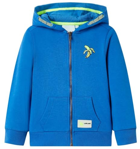 vidaXL Kinder-Kapuzenpullover mit Reißverschluss Helles Khaki Melange 116