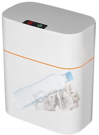 Generic Papelera De Baño Inteligente Sin Contacto,Pequeño Papelera De Inodoro Con Tapas | Papelera inteligente con tapa | Contenedor de basura automático sin contacto antiolor para dormitorio,