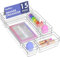 Radikor Schubladeneinsatz Schubladen Organizer -15 Stück Schminktisch Organizer in 4 Größen, Drawer Organizer, Make Up Organizer, Schubladen Ordnungssystem für Schreibtisch, Büro, Küchen, Bad