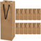 Litinliv 12 Pezzi Sacchetti regalo per vino,Sacchetti Regalo per Vino in Carta Kraft,Buste Vino con Manici,Sacchetti per Bottiglie Vino in Carta Kraft,per Natale,Festa,Compleanno (Marrone)