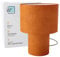 Lightbox Tischlampe | Ø 23 cm | Retro Lampe in Vintage Cord Stoff in Orange/Gelb/Kurkuma | 70er Jahre Tischleuchte mit E27 Fassung | Kleine Deko Lampe für Wohnzimmer (Kabel-gebunden)