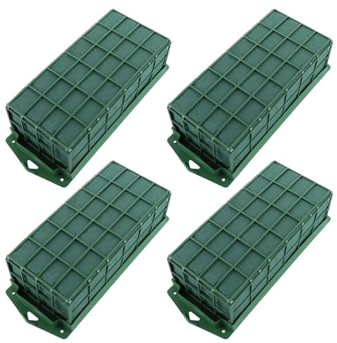 LDXDRU 4 Pack 30 x 11 x 8cm Floral Foam Cage, Rectangular Foam in Cage