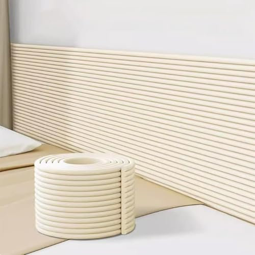 Boracy Coussin Mural Rembourré, 10mm Coussin Mural Decoration Capitonné, Panneau Tete de Lit à Coller pour Balcon Salon Chambre à Coucher, Couture ou DéCoupe Gratuite(Blanc,60x200cm)