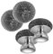 2Pack Stainless Steel Scrubber with 2 Replacement Wire Pads, Steel Wool Scrubber with Stainless Steel Handle, for Cleaning Dishes, Cast Iron, Stock Pots, Pans, Griddles, Grills