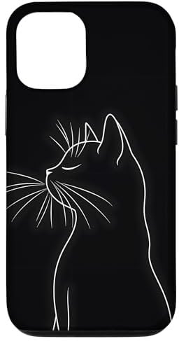 iPhone 12/12 Pro Minimalist Cat Outline Case