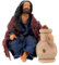 Sitzender Mann mit Amphore Neapolitanische Krippe 10 cm, 10x5 cm