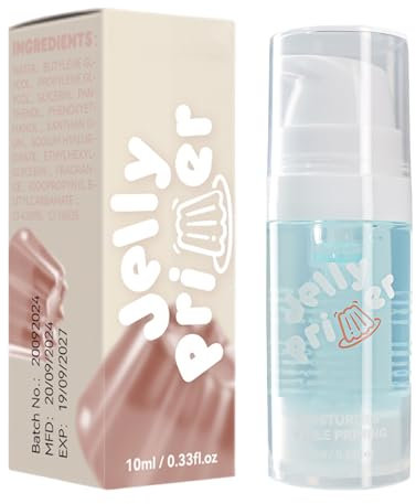Jelly Primer – Leichter Foundation-Primer, Feuchtigkeitsspendende Jelly-Formel | Porenfüllender Primer Für Make-up, Hautglättender Gesichtsprimer, Make-up-Primer, Langanhaltender Primer, Glatter Und S