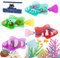ADDLIVE 4 Stück Robo Fisch, Robo Fische für Kinder Aquarium, Schwimmende Fische Spielzeug, Roboter Fisch Badewanne, Wiederverwendbare Elektrische Fische mit Leuchtende für Kinder Haustiere