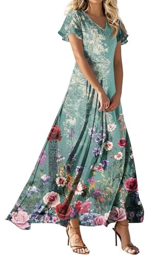Générique Robe Ete Femme Cocktail Mi Longue Fluide Combinaison Chic pour Soirée De Chambre Pantalon Portefeuille A Nouer Blanche Dentelle Soiree Robe Bapteme Femme Demoiselle d'honneur (A19,L)