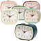 LS-LebenStil Retro Reise-Wecker Petrol - Blau 11x9x6cm Analog Vintage Quarzwecker Nostalgie Schlafzimmer Nachttisch Tischuhr Alarm-Clock Ostalgie kleine Tischuhr leises Ticken