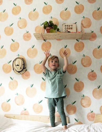 Roomblush - Zumo - Oranges - Papier Peint Intissé - Chambre d'enfant - 200cm x 285cm - RB203