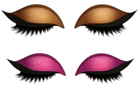 2 Paar Lazy Eye Shadow Eyelash Patch, Lidschatten Wimpern Makeup Aufkleber, 3 In 1 Eyeliner Aufkleber mit Wimpern und Lidschatten, Wiederverwendbare Lidschatten-Sticker für Frauen (C)