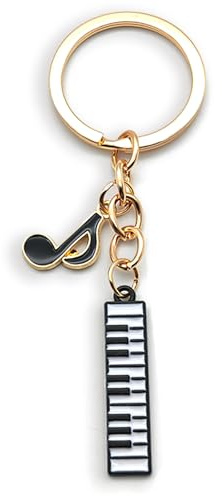 Zynara Schlüsselanhänger Noten Musik, Glücksbringer für Musikliebhaber | Geschenke Musik Klavier, Geschenkidee für Frauen, Mädchen, Kinder, Einschulung, Geburtstag, Weihnachten