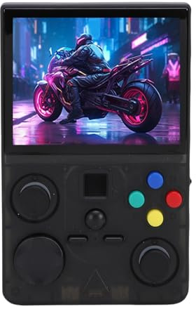 Console de Jeu Rétro Portable, Open Source, avec Double Joystick pour Jeux Multijoueurs, Matériau ABS (128G)