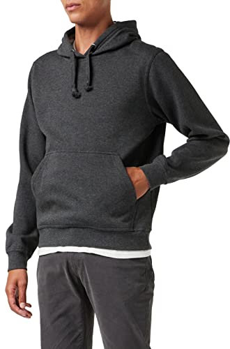 CliQue Herren Basic Kapuzenpullover, Grau (Anthrazit Melange), L