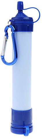 Portátil De Filtro De Agua Purificador De Acampar Al Aire Libre Equipo De Supervivencia Azul Blanco