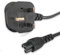 High Grade - UK Plug to Clover Leaf Mains Power Cable/Lead - IEC C5 H05VV-F 0.75mm² 3G 13A - Works with TV/Printer/PC/Projector and other Appliances - Length: 3M / 9.8 Ft - AAA Products®
