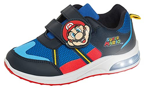 Nintendo Super Mario Jungen Brothers leuchtende Turnschuhe Kinder Blinklichter Sportschuhe, blau, 32 EU