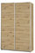 Rauch Möbel Caracas Schrank Kleiderschrank Schwebetürenschrank, Eiche Artisan, Holz, 2-trg., inkl. Zubehörpaket Classic 2 Kleiderstangen, 4 Einlegeböden, 1 Hakenleiste, BxHxT 136x210x62 cm