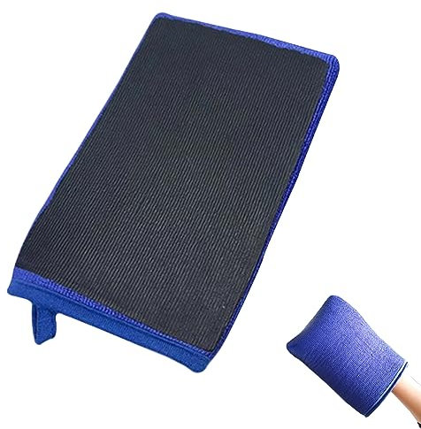 Auto Waschhandschuhe Knethandschuh Autoreinigung Handschuh mit Reinigungsknete Reinigungshandschuh Clay Mitt Handschuhe Mikrofaser Handschuhe Für Auto Detaillierung Autopflege 8,3*5,5 Zoll (Blau)