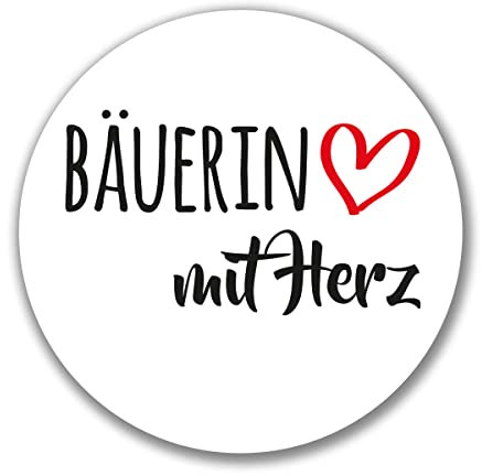 huuraa Aufkleber Bäuerin mit Herz Sticker 10cm mit Motiv für die tollsten Menschen Geschenk Idee für Freunde und Familie