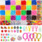 Maomaoyu 2500 PCS Loom Bänder Set, 32 Farben Loops Gummis für Armbänder, Armbänder Selber Machen Kinder mit Zubehör, DIY Set Rubber Elastisches Gummiband für Armbänder, Basteln Geschenk für Mädchen