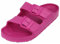 Yinka Shoes Ladies Double Buckle EVA Sandals Fuchsia UK 7