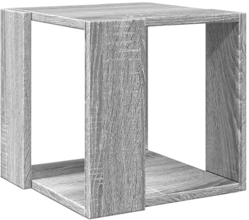 vidaXL Couchtisch, Beistelltisch mit Stauraum, Kaffeetisch Sofatisch für Wohnzimmer, Teetisch Tisch Wohnzimmertisch, Grau Sonoma-Eiche Holzwerkstoff