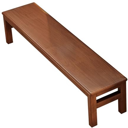 Rustikale Holzbank mit abgerundeten Ecken, Bauernhaus-Eingang, Schuhregal, Bank für Wohnzimmer, Esszimmer, Flur, schmales Ende des Bettes, Küchenmöbel, Nussbaum (120 cm)